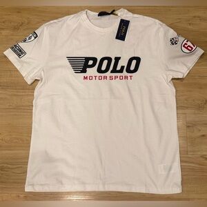 Polo Ralph Lauren Men's Classic Fit RL 67 Motorsport Racing T-Shirt White S-XXL